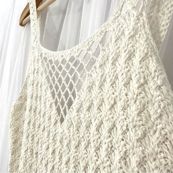 Handmade Crochet Mermaid Midi Maxi Dress Beach Cover Fishtail Hem - Size S/M - Picture 6 of 11